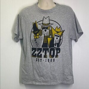 Gildan - ZZ Top Fun Graphic Concert Tour Grey Short SleeveT Short Size Large